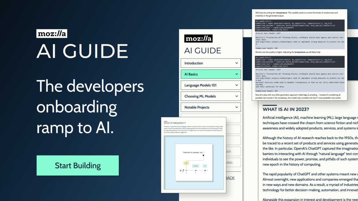 সংক্ষিপ্তকরণ কোড উদাহরণ সহ Mozilla AI গাইড লঞ্চ – Mozilla Hacks